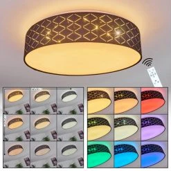 Hofstein Meldal Deckenleuchte LED Wei&szlig;, 2-flammig, Fernbedienung, Farbwechsler