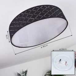 Hofstein Meldal Deckenleuchte LED Wei&szlig;, 2-flammig, Fernbedienung, Farbwechsler -LED Leuchten Verkäufe 2022 meldal deckenleuchte h3418611 3