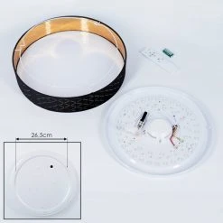 Hofstein Meldal Deckenleuchte LED Wei&szlig;, 2-flammig, Fernbedienung, Farbwechsler -LED Leuchten Verkäufe 2022 meldal deckenleuchte h3418611 4