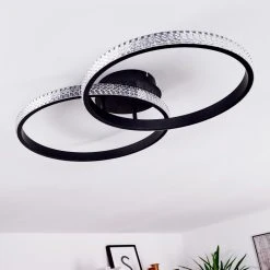 Hofstein Melosa Deckenleuchte LED Schwarz, Wei&szlig;, 1-flammig -LED Leuchten Verkäufe 2022 melosa deckenleuchte h3380963 10