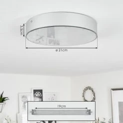 Hofstein Mentque Deckenleuchte LED Silber, 1-flammig -LED Leuchten Verkäufe 2022 mentque deckenleuchte h3651773 3