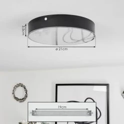 Hofstein Mentque Deckenleuchte LED Schwarz, 1-flammig -LED Leuchten Verkäufe 2022 mentque deckenleuchte h3651797 3