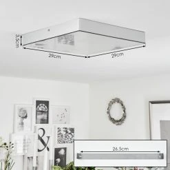 Hofstein Mentque Deckenleuchte LED Silber, 1-flammig -LED Leuchten Verkäufe 2022 mentque deckenleuchte h3651858 3