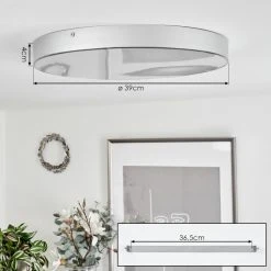 Hofstein Mentque Deckenleuchte LED Silber, 1-flammig -LED Leuchten Verkäufe 2022 mentque deckenleuchte h3654057 3