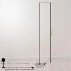 Hofstein Minacar Stehleuchte LED Nickel-Matt, 1-flammig, Fernbedienung, Farbwechsler 15 Hofstein Minacar Stehleuchte LED Nickel-Matt, 1-flammig, Fernbedienung, Farbwechsler -LED Leuchten Verkäufe 2022 minacar stehleuchte h3562741 3