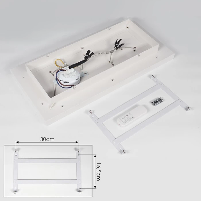 Hofstein Minichu Deckenleuchte LED Schwarz, Weiß, 1-flammig, Fernbedienung 5 Hofstein Minichu Deckenleuchte LED Schwarz, Weiß, 1-flammig, Fernbedienung – Bild 5