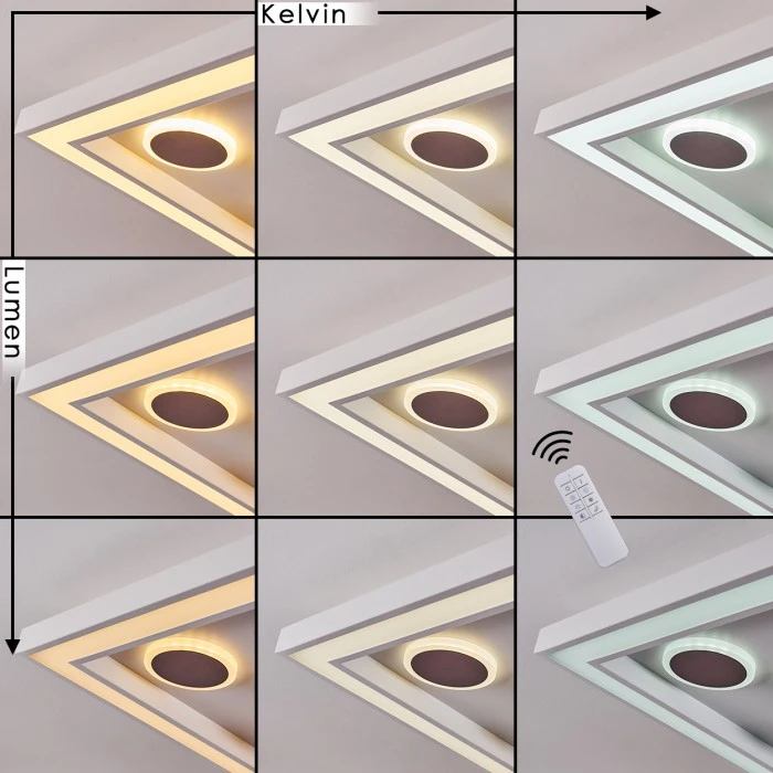 Hofstein Minichu Deckenleuchte LED Weiß, 1-flammig, Fernbedienung 2 Hofstein Minichu Deckenleuchte LED Weiß, 1-flammig, Fernbedienung – Bild 2