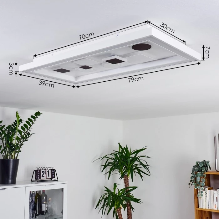 Hofstein Minichu Deckenleuchte LED Weiß, 1-flammig, Fernbedienung 4 Hofstein Minichu Deckenleuchte LED Weiß, 1-flammig, Fernbedienung – Bild 4