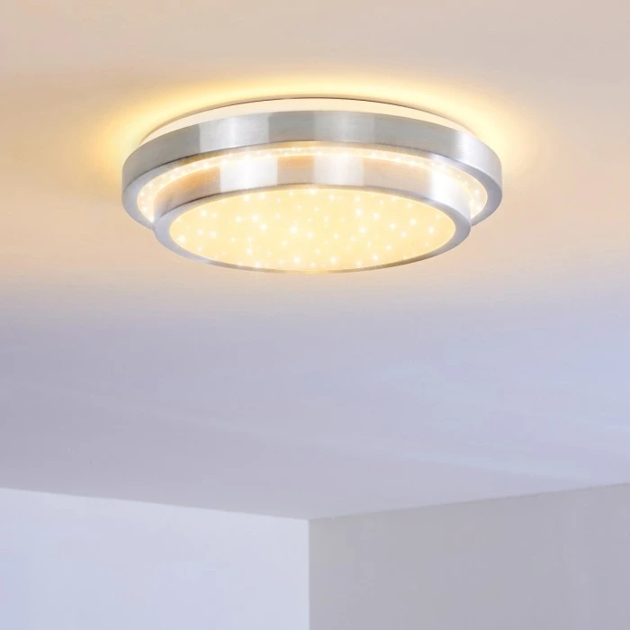Hofstein Mirabeau Deckenleuchte LED Aluminium, 2-flammig, Fernbedienung, Farbwechsler 17 Hofstein Mirabeau Deckenleuchte LED Aluminium, 2-flammig, Fernbedienung, Farbwechsler – Bild 17