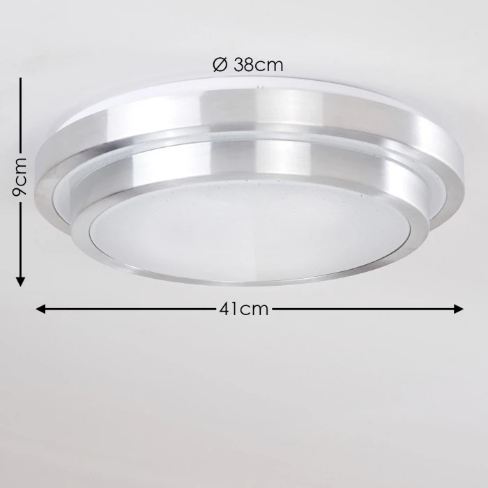 Hofstein Mirabeau Deckenleuchte LED Aluminium, 2-flammig, Fernbedienung, Farbwechsler 3 Hofstein Mirabeau Deckenleuchte LED Aluminium, 2-flammig, Fernbedienung, Farbwechsler – Bild 3