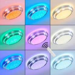 Hofstein Mirabeau Deckenleuchte LED Aluminium, 2-flammig, Fernbedienung, Farbwechsler 30 Hofstein Mirabeau Deckenleuchte LED Aluminium, 2-flammig, Fernbedienung, Farbwechsler -LED Leuchten Verkäufe 2022 mirabeau deckenleuchte h3265734 do1 4