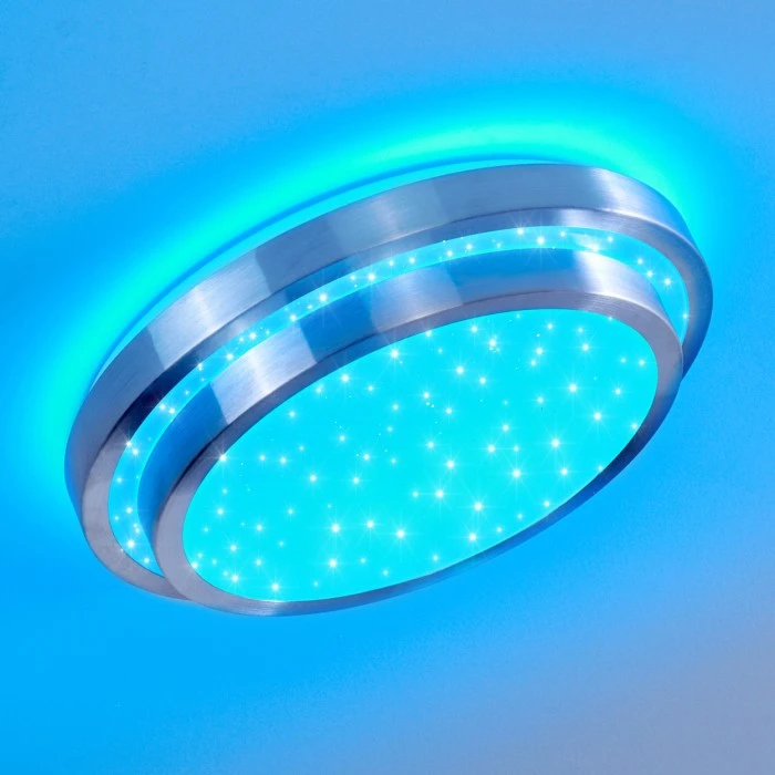 Hofstein Mirabeau Deckenleuchte LED Aluminium, 2-flammig, Fernbedienung, Farbwechsler 7 Hofstein Mirabeau Deckenleuchte LED Aluminium, 2-flammig, Fernbedienung, Farbwechsler – Bild 7