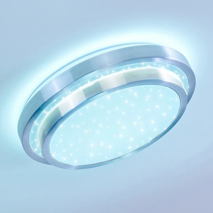 Hofstein Mirabeau Deckenleuchte LED Aluminium, 2-flammig, Fernbedienung, Farbwechsler 9 Hofstein Mirabeau Deckenleuchte LED Aluminium, 2-flammig, Fernbedienung, Farbwechsler – Bild 9