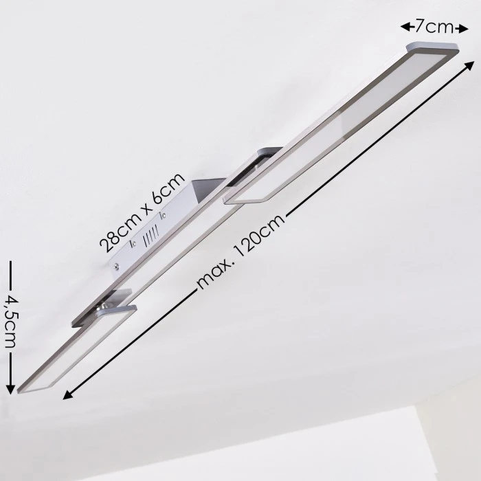 Hofstein Mirabo Deckenpanel LED Weiß, 3-flammig, Fernbedienung 2 Hofstein Mirabo Deckenpanel LED Weiß, 3-flammig, Fernbedienung – Bild 2
