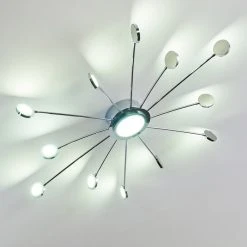 Hofstein Mirror Deckenleuchte LED Chrom, 1-flammig, Fernbedienung -LED Leuchten Verkäufe 2022 mirror deckenleuchte h3098158 do1 23