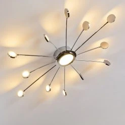 Hofstein Mirror Deckenleuchte LED Chrom, 1-flammig, Fernbedienung -LED Leuchten Verkäufe 2022 mirror deckenleuchte h3098158 do1 8