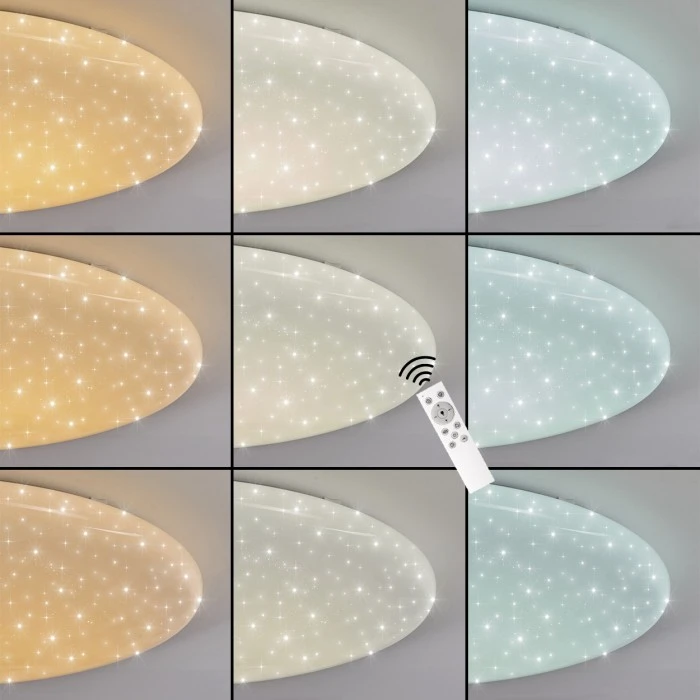 Hofstein Mixta Deckenpanel LED Weiß, 1-flammig, Fernbedienung, Farbwechsler 3 Hofstein Mixta Deckenpanel LED Weiß, 1-flammig, Fernbedienung, Farbwechsler – Bild 3