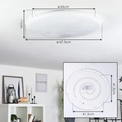 Hofstein Mixta Deckenpanel LED Weiß, 1-flammig, Fernbedienung, Farbwechsler 13 Hofstein Mixta Deckenpanel LED Weiß, 1-flammig, Fernbedienung, Farbwechsler -LED Leuchten Verkäufe 2022 mixta deckenpanel h3459348 3