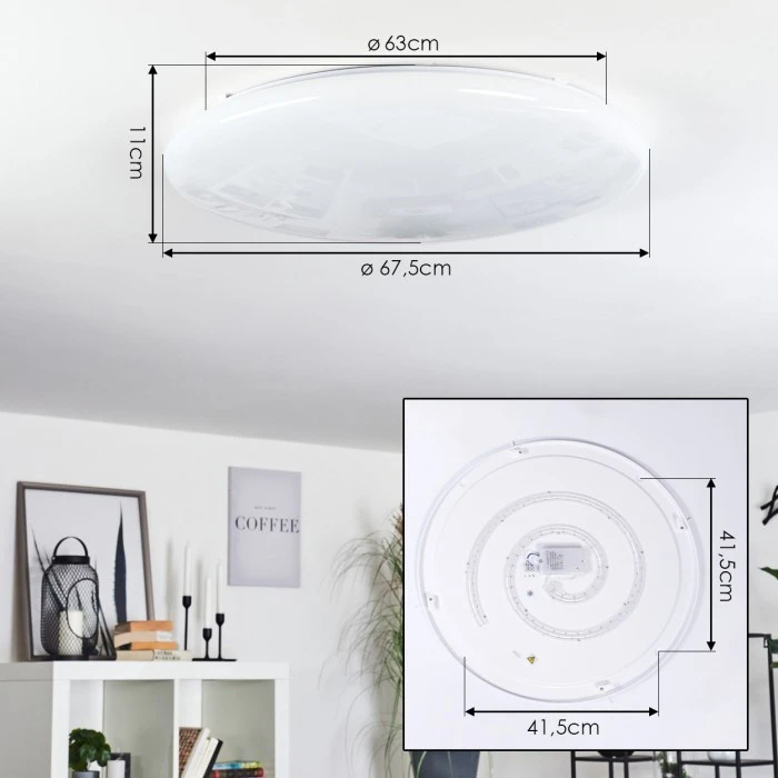 Hofstein Mixta Deckenpanel LED Weiß, 1-flammig, Fernbedienung, Farbwechsler 4 Hofstein Mixta Deckenpanel LED Weiß, 1-flammig, Fernbedienung, Farbwechsler – Bild 4
