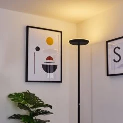 Hofstein Mj&ouml;lby Deckenfluter LED Schwarz, 1-flammig -LED Leuchten Verkäufe 2022 mjoelby deckenfluter h3382707 9