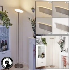 Hofstein Mjoelby Deckenfluter LED Nickel-Matt, 1-flammig