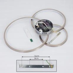Hofstein Moemoto Deckenleuchte LED Nickel-Matt, 1-flammig, Fernbedienung -LED Leuchten Verkäufe 2022 moemoto deckenleuchte h3384817 4