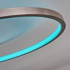 Hofstein Moemoto Deckenleuchte LED Nickel-Matt, 1-flammig, Fernbedienung -LED Leuchten Verkäufe 2022 moemoto deckenleuchte h3384817 5