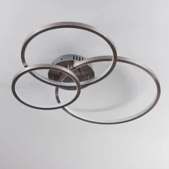 Hofstein Moemoto Deckenleuchte LED Nickel-Matt, 1-flammig, Fernbedienung -LED Leuchten Verkäufe 2022 moemoto deckenleuchte h3384817 7