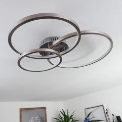 Hofstein Moemoto Deckenleuchte LED Nickel-Matt, 1-flammig, Fernbedienung -LED Leuchten Verkäufe 2022 moemoto deckenleuchte h3384817 9