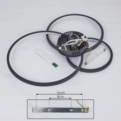 Hofstein Moemoto Deckenleuchte LED Anthrazit, 1-flammig, Fernbedienung -LED Leuchten Verkäufe 2022 moemoto deckenleuchte h3384831 4