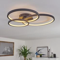 Hofstein Moemoto Deckenleuchte LED Anthrazit, 1-flammig, Fernbedienung -LED Leuchten Verkäufe 2022 moemoto deckenleuchte h3384831 6