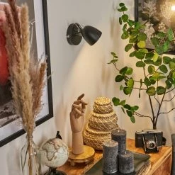 Hofstein Moesdorf Wandleuchte LED Nickel-Matt, Schwarz, 1-flammig -LED Leuchten Verkäufe 2022 moesdorf wandleuchte h3610596 10