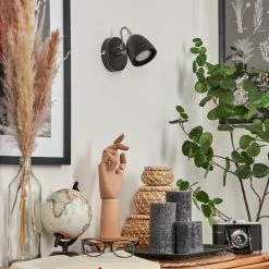 Hofstein Moesdorf Wandleuchte LED Nickel-Matt, Schwarz, 1-flammig -LED Leuchten Verkäufe 2022 moesdorf wandleuchte h3610596 11