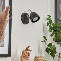 Hofstein Moesdorf Wandleuchte LED Nickel-Matt, Schwarz, 1-flammig -LED Leuchten Verkäufe 2022 moesdorf wandleuchte h3610596 13