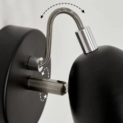 Hofstein Moesdorf Wandleuchte LED Nickel-Matt, Schwarz, 1-flammig -LED Leuchten Verkäufe 2022 moesdorf wandleuchte h3610596 5