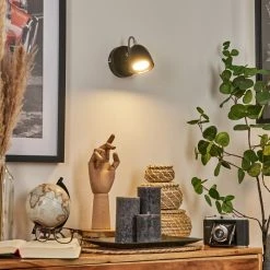 Hofstein Moesdorf Wandleuchte LED Nickel-Matt, Schwarz, 1-flammig -LED Leuchten Verkäufe 2022 moesdorf wandleuchte h3610596 6