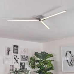 Hofstein Mohlin Deckenleuchte LED Nickel-Matt, 3-flammig