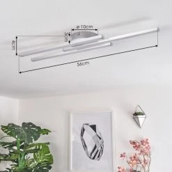 Hofstein Mohlin Deckenleuchte LED Nickel-Matt, 3-flammig -LED Leuchten Verkäufe 2022 mohlin deckenleuchte h3446560 3