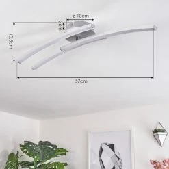 Hofstein Mohlin Deckenleuchte LED Nickel-Matt, 3-flammig -LED Leuchten Verkäufe 2022 mohlin deckenleuchte h3446577 3