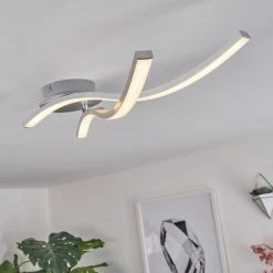 Hofstein Mohlin Deckenleuchte LED Nickel-Matt, Chrom, 2-flammig -LED Leuchten Verkäufe 2022 mohlin deckenleuchte h3446676 8