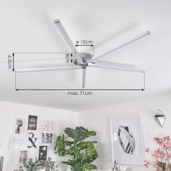 Hofstein Mohlin Deckenleuchte LED Nickel-Matt, 24-flammig -LED Leuchten Verkäufe 2022 mohlin deckenleuchte h3459164 3