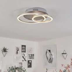 Hofstein Mohlin Deckenleuchte LED Nickel-Matt, 1-flammig -LED Leuchten Verkäufe 2022 mohlin deckenleuchte h3546215 6