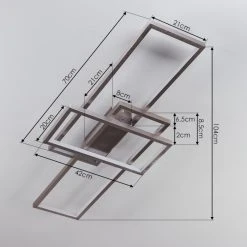 Hofstein Momahaki Deckenleuchte LED Nickel-Matt, 1-flammig, Fernbedienung -LED Leuchten Verkäufe 2022 momahaki deckenleuchte h3384732 3