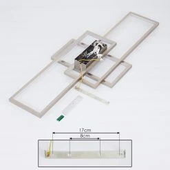 Hofstein Momahaki Deckenleuchte LED Nickel-Matt, 1-flammig, Fernbedienung -LED Leuchten Verkäufe 2022 momahaki deckenleuchte h3384732 4