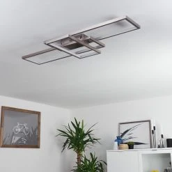 Hofstein Momahaki Deckenleuchte LED Nickel-Matt, 1-flammig, Fernbedienung -LED Leuchten Verkäufe 2022 momahaki deckenleuchte h3384732 9