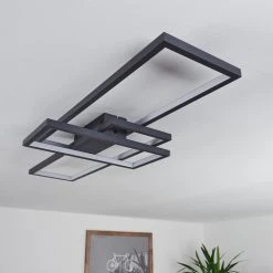 Hofstein Momahaki Deckenleuchte LED Anthrazit, 1-flammig, Fernbedienung -LED Leuchten Verkäufe 2022 momahaki deckenleuchte h3384756 11