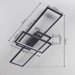 Hofstein Momahaki Deckenleuchte LED Anthrazit, 1-flammig, Fernbedienung -LED Leuchten Verkäufe 2022 momahaki deckenleuchte h3384756 3