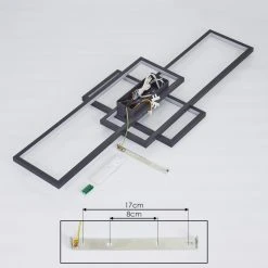 Hofstein Momahaki Deckenleuchte LED Anthrazit, 1-flammig, Fernbedienung -LED Leuchten Verkäufe 2022 momahaki deckenleuchte h3384756 4