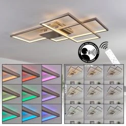 Hofstein Momahaki Deckenleuchte LED Chrom, 1-flammig, Fernbedienung