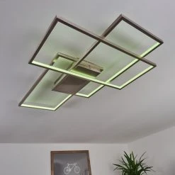 Hofstein Momahaki Deckenleuchte LED Chrom, 1-flammig, Fernbedienung -LED Leuchten Verkäufe 2022 momahaki deckenleuchte h3384770 10